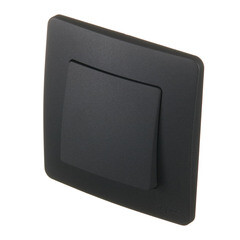 Выключатель Systeme Electric Blanca одноклавишный встраиваемый антрацит (BLNVS010106) - фото 4