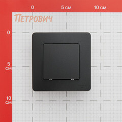 Выключатель Systeme Electric Blanca одноклавишный встраиваемый антрацит (BLNVS010106) - фото 2