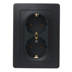 Розетка Systeme Electric Blanca встраиваемая антрацит (BLNRS001026) - фото 1