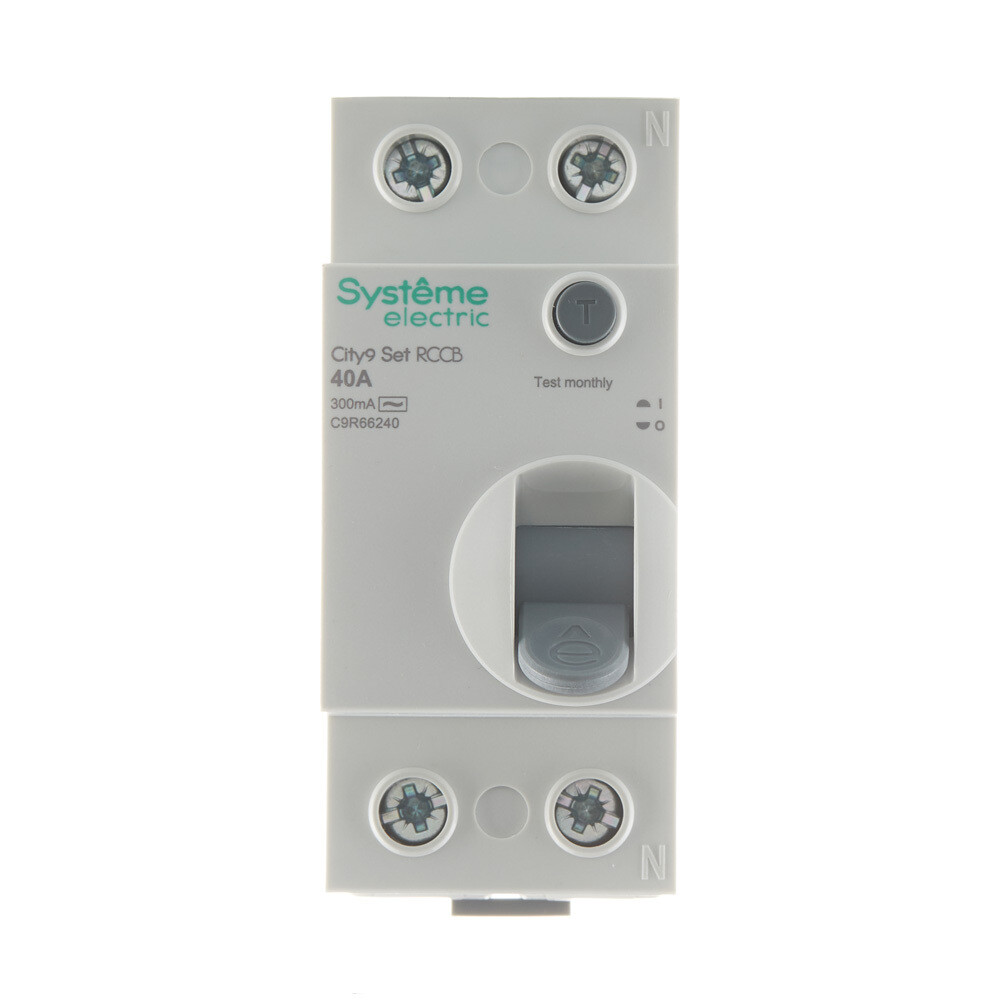 

УЗО Systeme Electric City9 Set ВДТ 40А 1P+N тип AC 300 мА 6 кА (C9R66240)