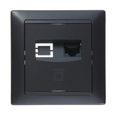 Изображение товара Розетка компьютерная Svet Стиль встраиваемая графит RJ45 (EV 0365-2111)
