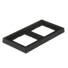 Рамка Systeme Electric ArtGallery двухместная карбон (GAL441002) - фото 4