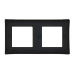 Рамка Systeme Electric ArtGallery двухместная карбон (GAL441002) - фото 3