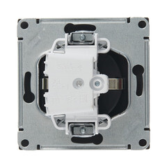 Розетка Systeme Electric ArtGallery встраиваемая карбон со шторками с крышкой (GAL001046) - фото 4