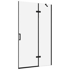 Изображение товара Душевая дверь Abber Zart стекло прозрачное 100х195 см профиль черный 6 мм распашная (AG08100B)