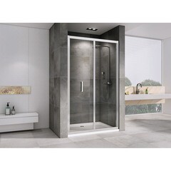 Душевая дверь Abber стекло прозрачное 120х195 см профиль хром 6 мм складная (AG07120) - фото 2