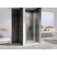 Душевая дверь Abber стекло матовое 110х195 см профиль хром 6 мм распашная (AG04110MS) - фото 3