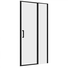 Душевая дверь Abber стекло прозрачное 120х195 см профиль черный 6 мм распашная (AG04120BS) - фото 1