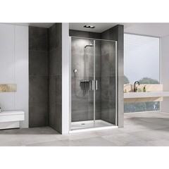 Душевая дверь Abber стекло прозрачное 100х195 см профиль хром 6 мм распашная (AG04100C) - фото 3