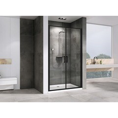 Душевая дверь Abber стекло прозрачное 100х195 см профиль черный 6 мм распашная (AG04100BC) - фото 3