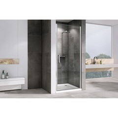 Душевая дверь Abber стекло прозрачное 90х195 см профиль хром 6 мм распашная (AG04090) - фото 3