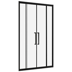 Изображение товара Душевая дверь Abber стекло прозрачное 150х195 см профиль черный 6 мм раздвижная (AG33150BH)