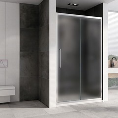 Душевая дверь Abber стекло матовое 130х195 см профиль хром 6 мм раздвижная (AG30130MH) - фото 3