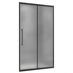 Изображение товара Душевая дверь Abber стекло матовое 170х195 см профиль черный 6 мм раздвижная (AG30170BMH)