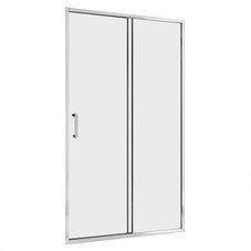 Душевая дверь Abber стекло прозрачное 140х190 см профиль хром 5 мм раздвижная (AG301405)