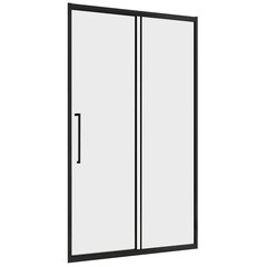 Душевая дверь Abber стекло прозрачное 100х195 см профиль черный 6 мм раздвижная (AG30100BH) - фото 1