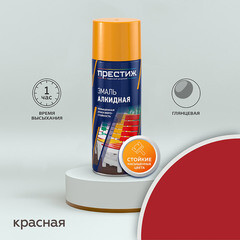 Изображение товара Эмаль аэрозольная Престиж красная глянцевая 425 мл