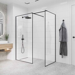 Коннектор каркаса душевой перегородки Ulitka Prisma Т-образный черный - фото 6