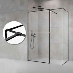 Коннектор каркаса душевой перегородки Ulitka Prisma Т-образный черный - фото 3