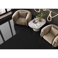 Керамогранит LCM Domines черный полированный 1200х600х8 мм (2 шт.= 1,44 кв.м) - фото 9