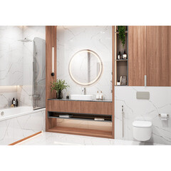 Керамогранит LCM Atlantic Marble белый полированный 1200x600x7 мм (2 шт.= 1,44 кв.м) - фото 10