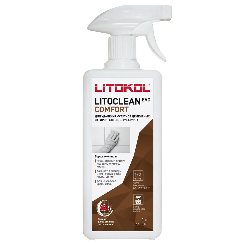 

Средство для удаления цементных остатков Litokol Litoclean Comfort Evo 1 л