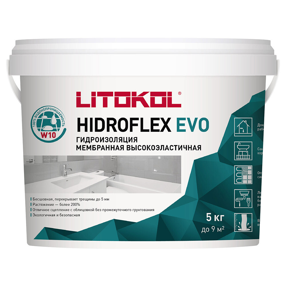 

Гидроизоляция полимерная Litokol Hidroflex 5 кг, Зеленый