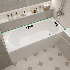 Ванна акриловая Tanaris 170х70 см без ножек (01тан1770) - фото 2