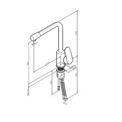 Смеситель для кухни AM.PM Like хром с высоким изливом с подключением к фильтру однорычажный (F8005700) - фото 2