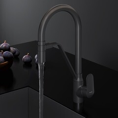 Смеситель для кухни AM.PM Like черный с гибким изливом с подключением к фильтру однорычажный (F8007822) - фото 7