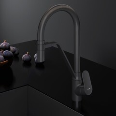 Смеситель для кухни AM.PM Like черный с гибким изливом с подключением к фильтру однорычажный (F8007822) - фото 6