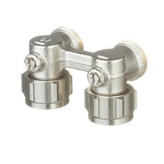 Узел нижнего подключения угловой Oventrop Multiflex F ZB 3/4 EK х 3/4 EK для радиатора (1015814) - фото 2