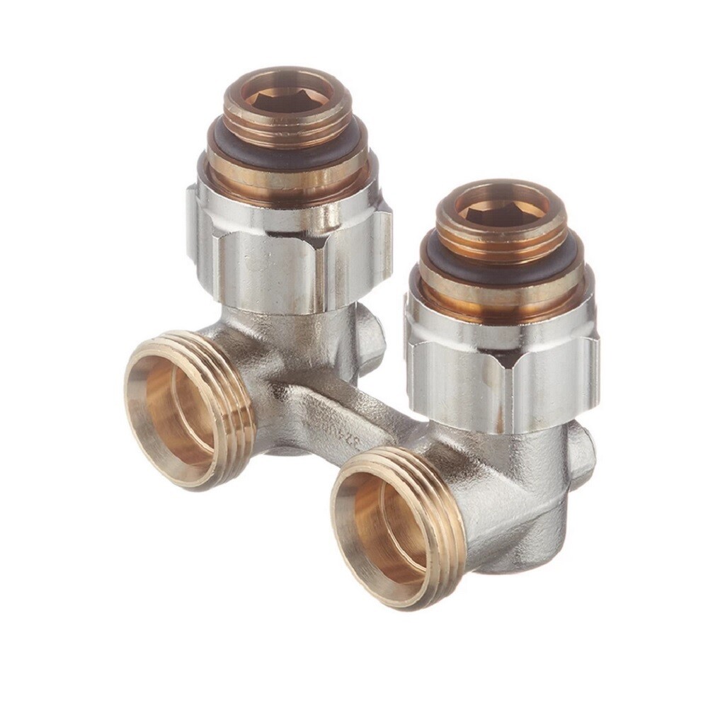 

Узел нижнего подключения угловой Oventrop Multiflex F ZB 1/2 НР(ш) х 3/4 EK для радиатора (1015884), Никель