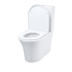 Унитаз-компакт Iddis Stone безободковый с горизонтальным выпуском с сиденьем дюропласт микролифт белый (STNRDSEi24) - фото 5