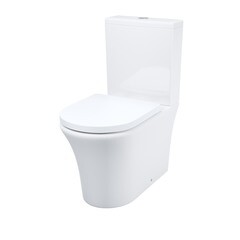 Изображение товара Унитаз-компакт Iddis Stone безободковый с горизонтальным выпуском с сиденьем дюропласт микролифт белый (STNRDSEi24)