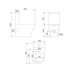 Унитаз-компакт Iddis Stone безободковый с горизонтальным выпуском с сиденьем дюропласт микролифт белый (STNRDSEi24) - фото 3