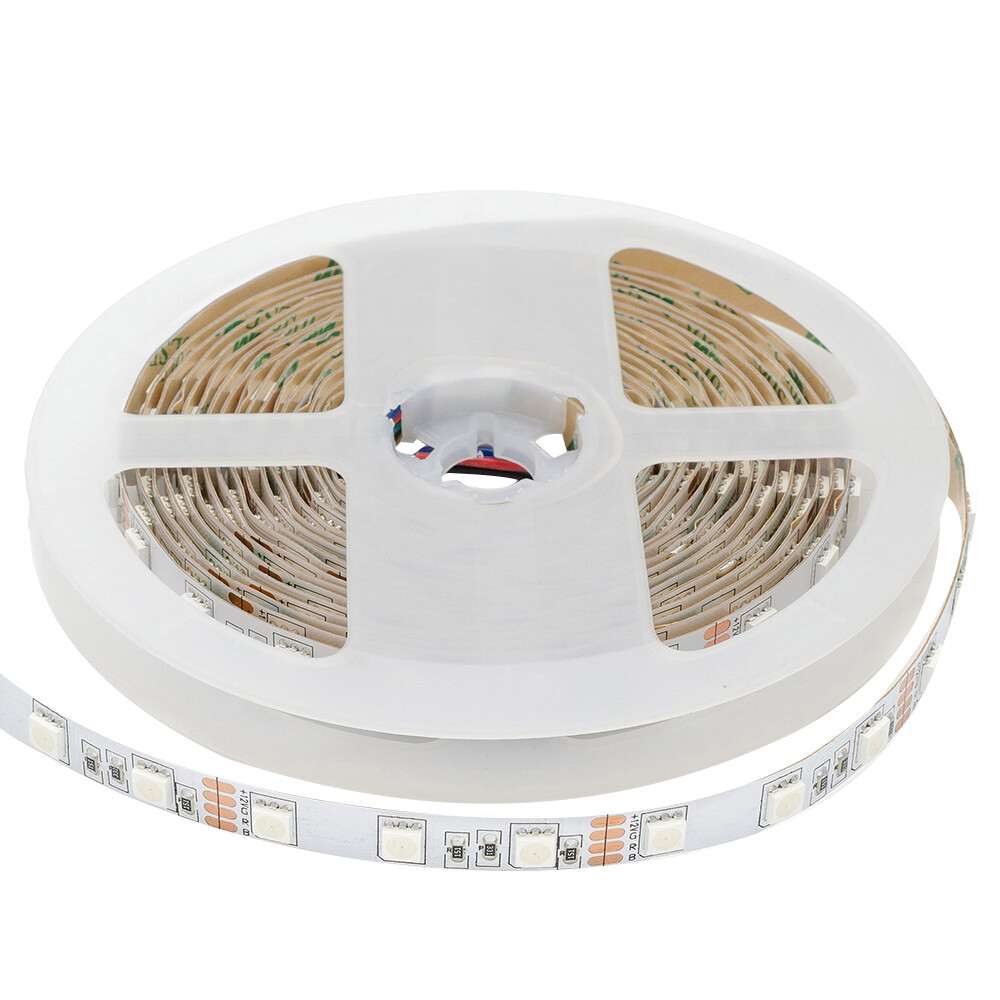 Изображение товара Лента светодиодная SMD 5050 Apeyron (000017) RGB свет 14,4 Вт 12 В IP20 5 м