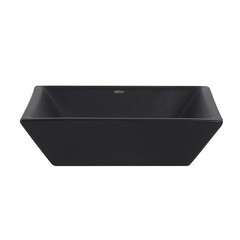 Раковина Abber Rechteck 42 см накладная черная матовая (AC2214MB) - фото 5