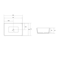Раковина Abber Rechteck 49 см накладная белая (AC2212) - фото 3