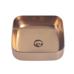 Раковина Abber Rechteck 39 см накладная розовое золото матовое (AC2211MRG) - фото 4