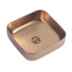 Раковина Abber Rechteck 39 см накладная розовое золото матовое (AC2211MRG) - фото 3