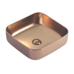 Изображение товара Раковина Abber Rechteck 39 см накладная розовое золото матовое (AC2211MRG)