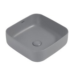 Раковина Abber Rechteck 39 см накладная серая матовая (AC2211MG) - фото 1