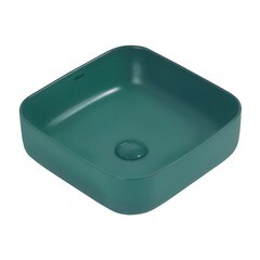 Раковина Abber Rechteck 39 см накладная темно-зеленая матовая (AC2211MBG) - фото 1