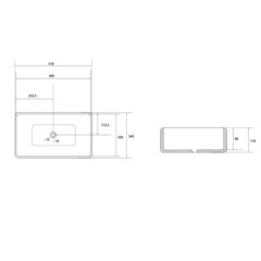 Раковина Abber Rechteck 51 см накладная белая матовая (AC2207MW) - фото 2