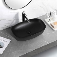 Раковина Abber Rechteck 61 см накладная черная матовая (AC2206MB) - фото 3