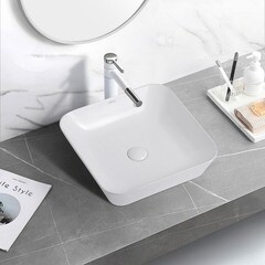 Раковина Abber Rechteck 43 см накладная белая (AC2205) - фото 3