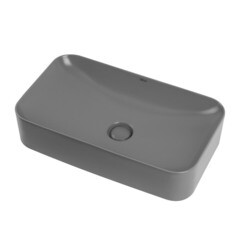 Раковина Abber Rechteck 61 см накладная серая матовая (AC2204MG) - фото 4