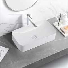 Раковина Abber Rechteck 61 см накладная белая (AC2204) - фото 3