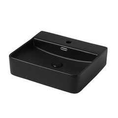 Раковина Abber Rechteck 50 см накладная черная матовая (AC2203MB) - фото 1